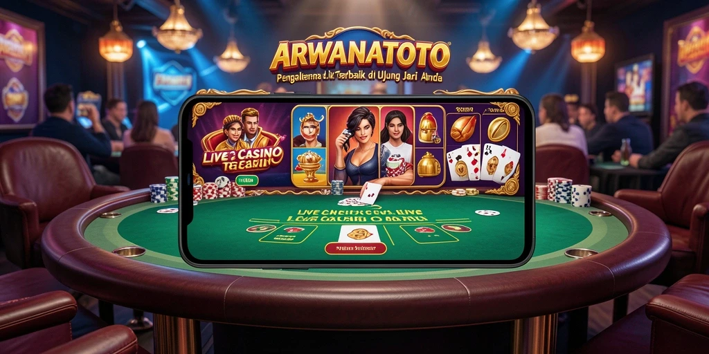 Tampilan gameplay Live Casino yang mendebarkan di ARWANATOTO.