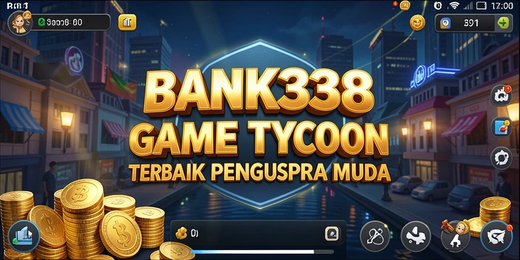 Tampilan grafis menarik dari gameplay <strong>BANK338</strong> yang menggambarkan strategi bisnis.