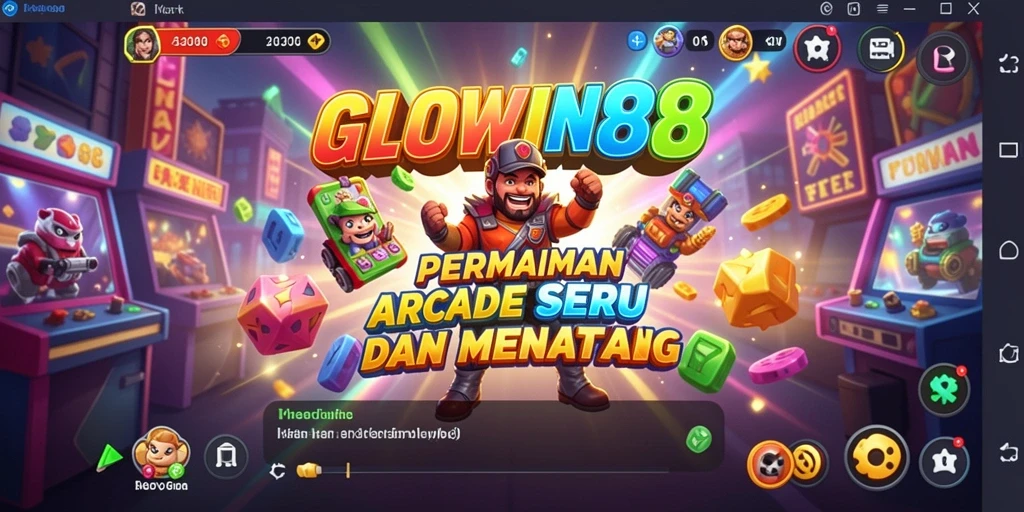 Tampilan gameplay seru dari GLOWIN88 yang menantang.