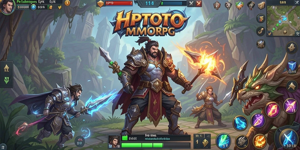 Tangkapan layar gameplay HPTOTO dengan aksi pertarungan yang seru.