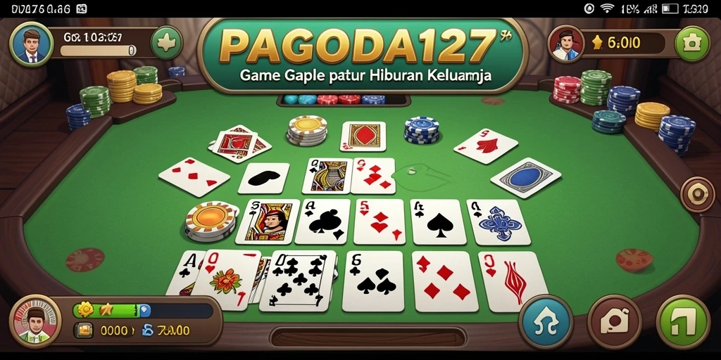 Screenshot utama PAGODA127 menampilkan gameplay Gaple yang menarik.
