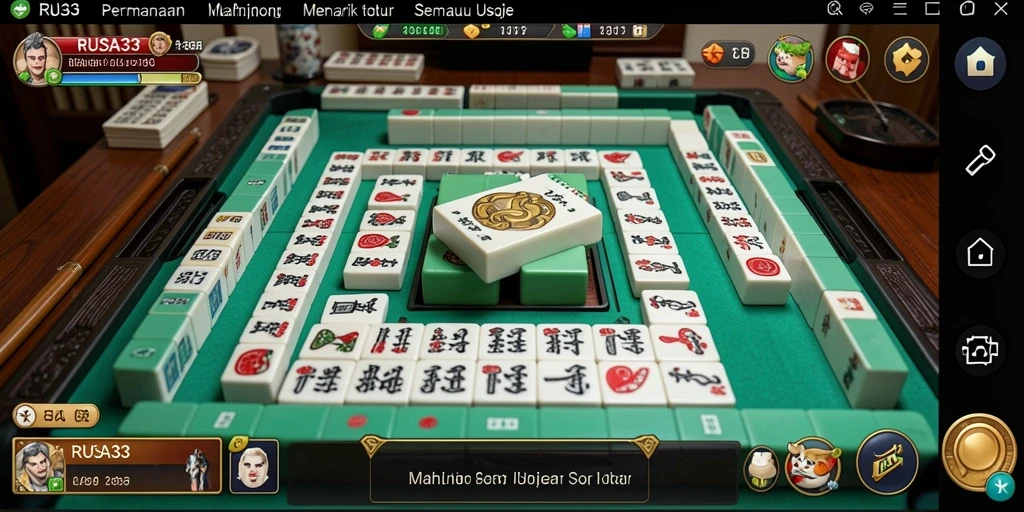 Screenshot gameplay RUSA33 menampilkan tantangan Mahjong yang seru.