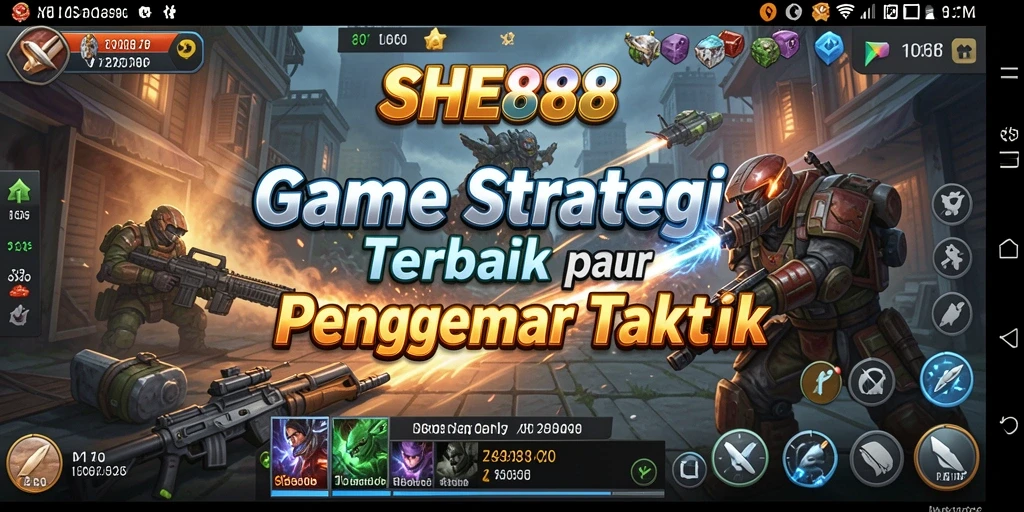 Tampilan gameplay menawan dari SHE888, memberikan pengalaman strategi mendebarkan.