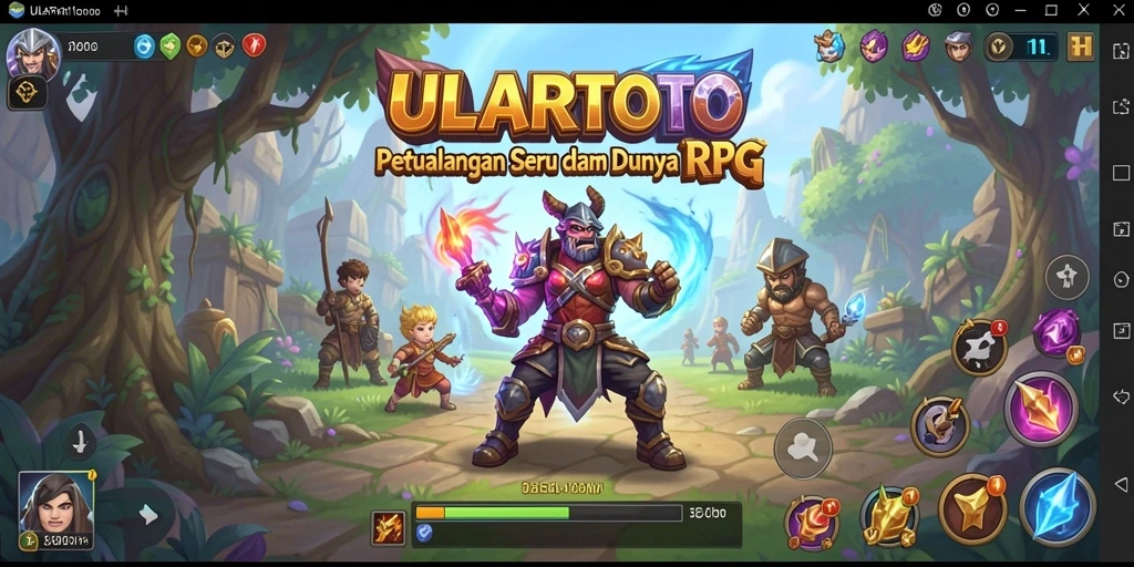 Tangkapan layar menampilkan aksi pertarungan seru dalam ULARTOTO.